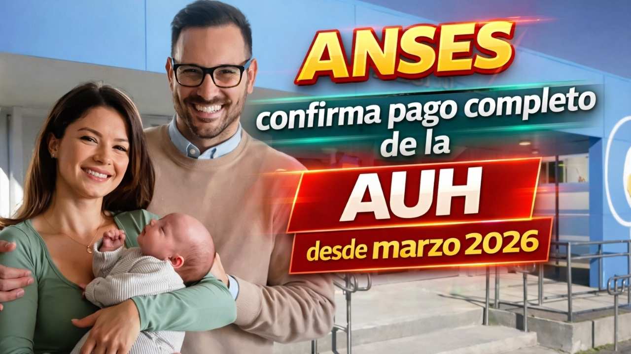 ANSES confirma pago completo de la AUH desde marzo 2026