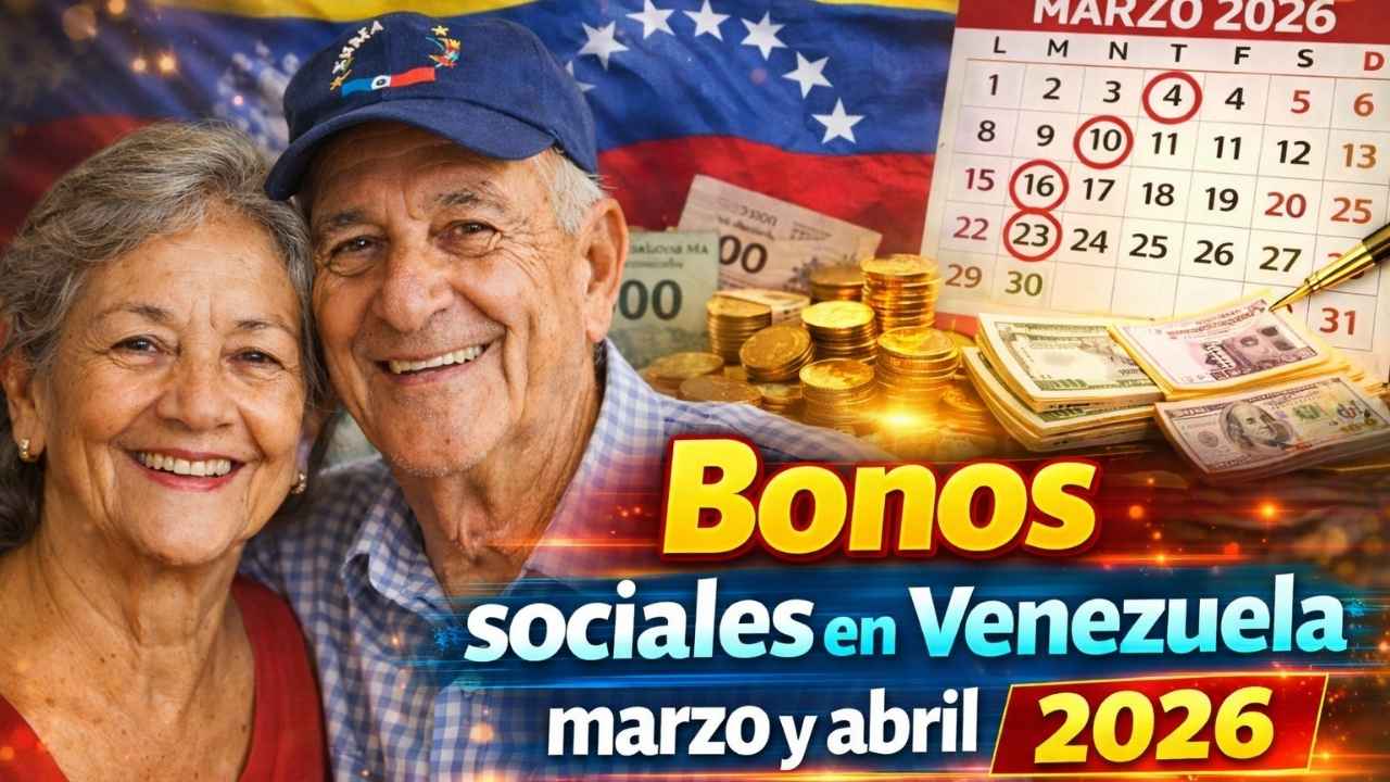 Bonos sociales en Venezuela marzo y abril 2026: beneficiarios, montos y fechas oficiales de pago