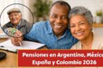 Pensiones en Argentina, México, España y Colombia 2026: quién paga más y cuándo depositan