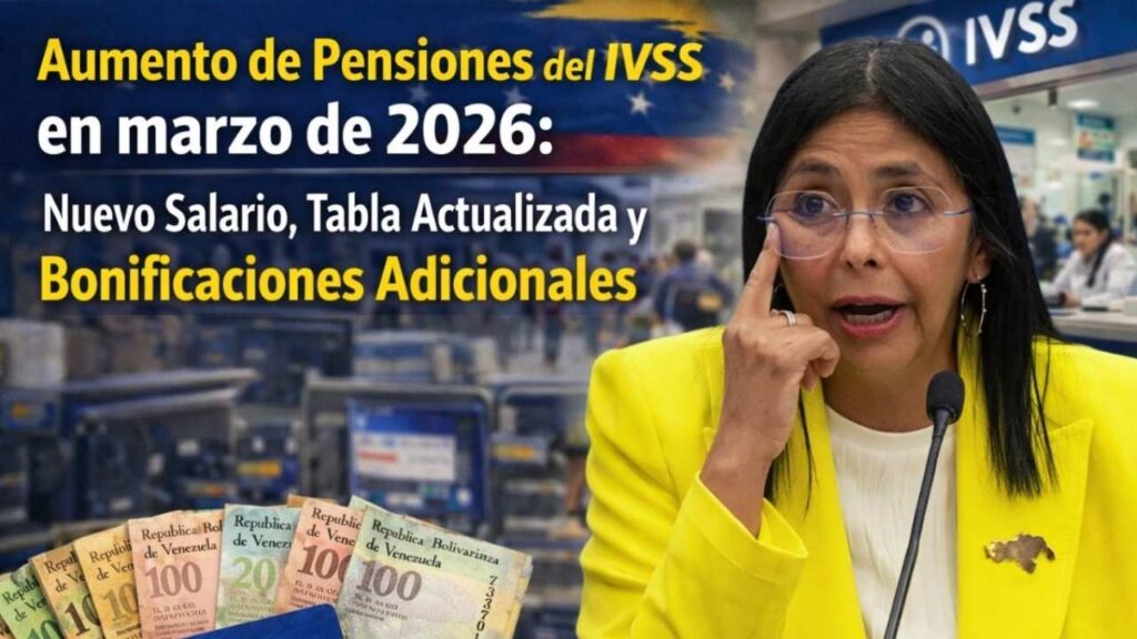 Aumento de pensiones IVSS marzo 2026: nuevo monto, tabla actualizada y bonos adicionales